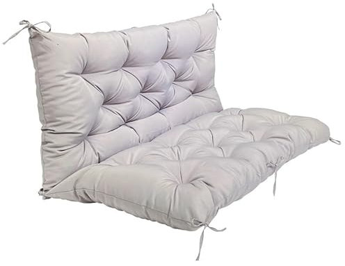 Wasserdichte Veranda-Schaukelkissen für 23-Sitzer, Outdoor-Bank, Ersatz-Kissen für Terrassenstuhl, mit Rückenlehne und Bändern, 10,2 cm dick, Gartenliegestuhl, Loveseat, Couch-Matten