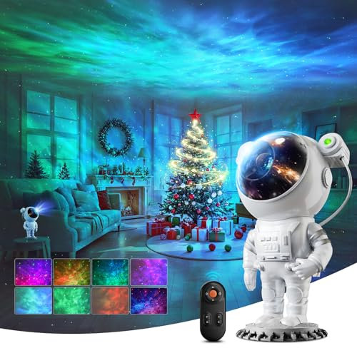 LPONGPOCUI Astronaut Galaxy Projector Starry Night Light, Astronaut Light Projector with Nebula, Space Star Projector with Timer & Remote Contro, Room Decor Aesthetic Best Gift for Children & Adults