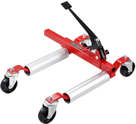 VEVOR Carrello per Ruote, capacità di 680,38 kg Sollevatore per Cric per Auto con Ruote Girevoli a 360° Cric a Cricchetto per Posizionamento di Veicoli Pesanti, per Riparazione di Veicoli e Traslochi