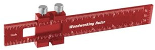 Aluminium-Lineal für Holzbearbeitung mit Gleitanschlag, 15,2 cm, 20,3 cm, 30,5 cm, Taschenlineal, T-Schienenlineal, Anreißwerkzeuge