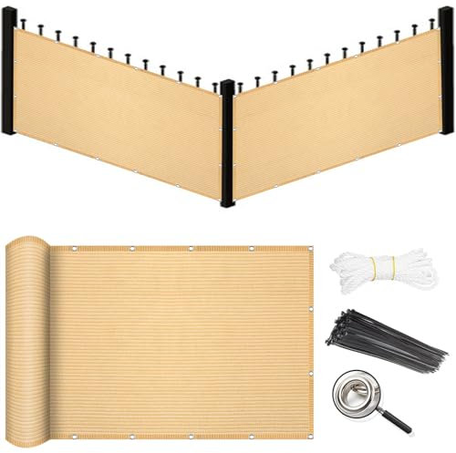 Tenda a Vela Ombreggiante Traspirante 150 x 200 cm, Antivento/98% Protezione Uv, Sabbia, Tenda da Sole Tenda a Vela, Tenda da Sole per Esterni, per Giardino, Pergola, Giallo sabbia