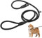 Dog Lead Rope, 1.3M Dog Training Lead No Collar Dogs Leads with Sliding Rubber Stopper and Metal Ring Thin Slip Leads for Small Medium Large Dogs - Black