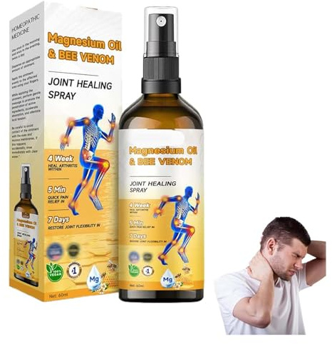Ourlyard Magnesium Oil Bee Venom Joint Healing Spray,Professionnel Bee Venom Spray,Bee Venom Arthritis Spray,Bee Venom Pain Relief Spray,Effective Relief for Back, Neck, Hands, Kneel (1)