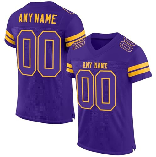 HGWOPGASD Personalised American Football Jerseys with Name Number Customised Jerseys T-Shirt for Adults Kids A27