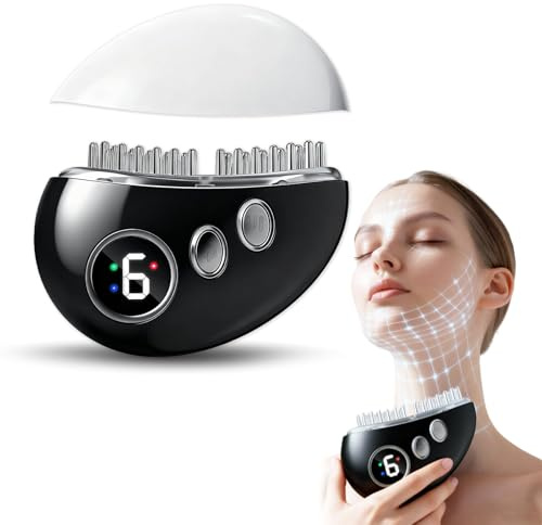 Lymphatic Drainage Massager for Face, Lymphatic Drainage Brush, Electric Lymphatic Face Brush, EMS Gua Sha Contour Brush for Facial Sculptor, Skin Care Face Sculpting Tool for Chin & Jawline