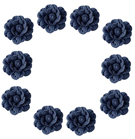 SOLUSTRE Selbstgemacht Mikrofasermaterial Kamelien Blumen Haar Und Kleidungsaccessoire 10 Stück Kleiderdeko Langlebig Farbbeständig Vielseitig Für Hüte Taschen Kostüme