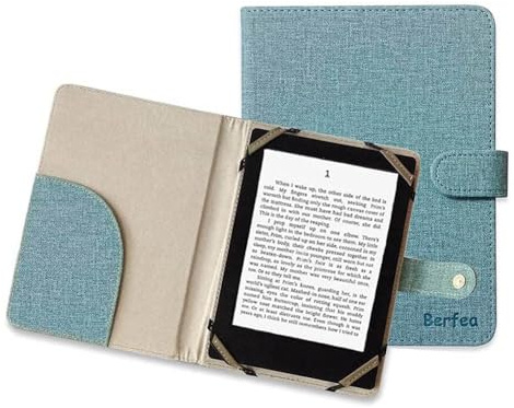 ENJOY-UNIQUE Book Style skyddsfodral 15 cm för Onyx BOOX 6 tum Volta, Livingstone, Darwin 4, Kepler Pro, Poke 2/3/4/4s/ 5/5s/ Color/Pro, Robinson Crusoe, Go 6, OBOOK 86D 6 tum E-bläck eReader