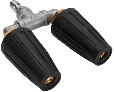 Generic Rotierende Hochdruckreiniger-Düse, 1/4-Zoll-Schnellverbindungssystem, Praktische Twin-Turbo-Düse für Hochdruckreiniger, 2-in-1-Design für Einlässe (Black)
