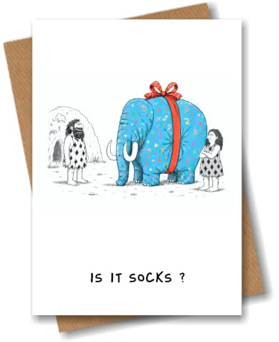 Funny Birthday Card for Men - Is It Socks