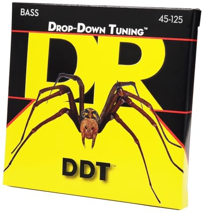 DR Strings DDT™ - Drop Down Tuning Bass Strings: 5-String Medium 45-125 | Fuer tiefe Tunings, Straffe Spannung, Klare Ansprache, Definierter Ton, Made in USA