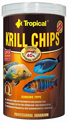 Krill Chips 1000ml / 500g - Alimento Muy Sabroso para los Peces de Aguas Dulces y los Peces Marinos