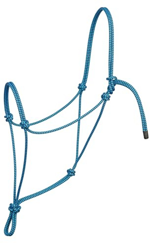 Silvertip Weaver Läder Big Sky Rep Halter Blå/Svart, Stor