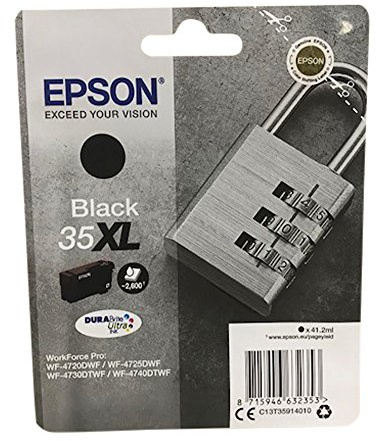 Original Druckerpatronen für Epson Workforce Pro WF-4720, WF-4725, WF-4730, WF-4740 inkl. Kugelschreiber (XL black)