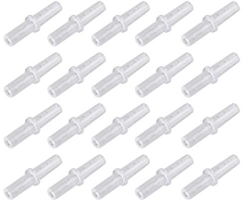 HALJIA 20 Stück 4 mm transparent Kunststoff Aquarium 2 Way I Anschlüsse Typ Air Valve Air Tubing