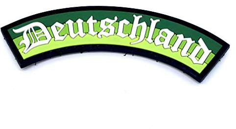 Patch Nation Deutschland Bogen Grün Gedämpft Leuchten im Dunkeln PVC Airsoft Paintball Klett Moral Schulter Flicken
