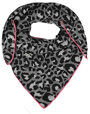 Zwillingsherz Dreieckstuch mit Kaschmir- Hochwertiger Schal im dezenten Leo Design für Damen Jungen und Mädchen - Hals-Tuch und Damenschal - Strick-Waren für Sommer und Winter