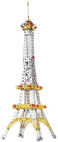 ColorBaby 44827 - Torre Eiffel de Metal mecano 447 Piezas, Smart Theory, Juego de construcción, Juguete Stream, Meccano para niños, Jugar con Herramientas, A Partir de 8 años, Regalos Infantiles