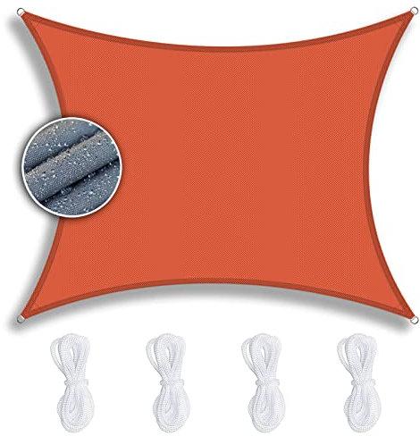 DYKL Shade Sail 2X2.5M， 90% Uv Block Widely Used For A Patio，Sandbox，Swimming Pool Waterproof Shade Sail Sun Sail -Orange