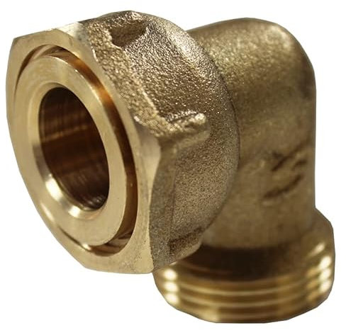 Arcanaute - Raccord laiton à visser - Coude mâle 3/4 femelle écrou prisonnier 3/4 (20/27) -