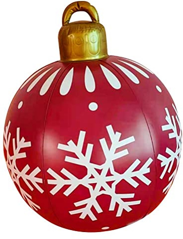 Settoo Weihnachtskugeln, 60 cm, aufblasbare Weihnachtsbäume, benutzerdefinierte riesige Weihnachtskugeln, Gartendekoration, aufblasbare Kugeln