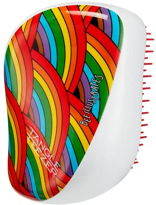 Tangle Teezer Die kompakte Styler-Haarbürste zum Entwirren von nassem und trockenem Haar, perfekt für Reisen und unterwegs (Stolz)