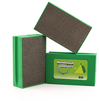 Electroplated Diamond Hand Polishing Pads 60-400 Grit Sanding Tile Stone Marble Concrete Wet Dry¡­ (3PCS 60Grit)