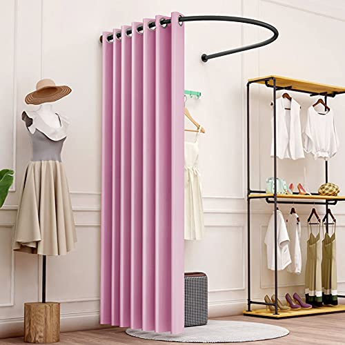 Mobile Dressing Changing Room U-Type Track Locker Room Wall-Mounted Fitting Room Simple Sun Shade for Office Outdoor Activities (Color 9 85X80CM)