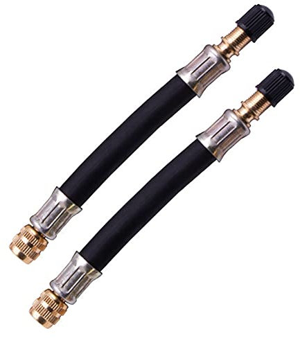ihreesy Ventilverlängerung Reifenventiladapter, 2 Stück Reifenventilverlängerung Flexible Verlängerungsrohr Tragbar Gummiventil-Verlängerungsrohr für Motorrad Fahrrad Auto Wohnmobil,120mm