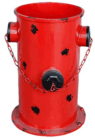 Vintage-Regenschirmständer aus Metall, Organizer-Regal für den Eingangsbereich/stehender Aufbewahrungshalter/Stabiler roter Regenschirmeimer, mit Abtropfschale