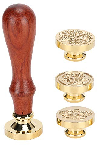 Emoshayoga Wachsdichtungen und -stempeln Wachs Siegel Stempel Set, Retro Schneeflocke Krone Muster Handwerkszeuge, DIY Wachssiegel Set, 6-teilig, für Briefe Einladungen Dokumente, Vintage