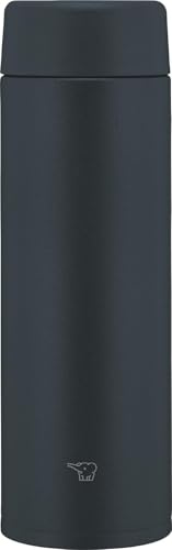 Zojirushi Su-AA48-BA Mahobin Stainless Steel Mug Water Bottle, 16.9 fl oz (480 ml), Screw Type, Dishwasher Safe, Seamless Stopper, Only 2 Cleaning Points, Black