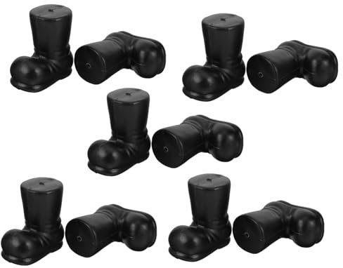 Amosfun 10st Weihnachtsstiefel Weihnachtsmann-Stiefel Zubehör Für Weihnachtsmannstiefel Weihnachtsbedarf Weihnachtsmann-Schuhe, Stiefel Weihnachtsmann-Cosplay-Schuhe Plastik