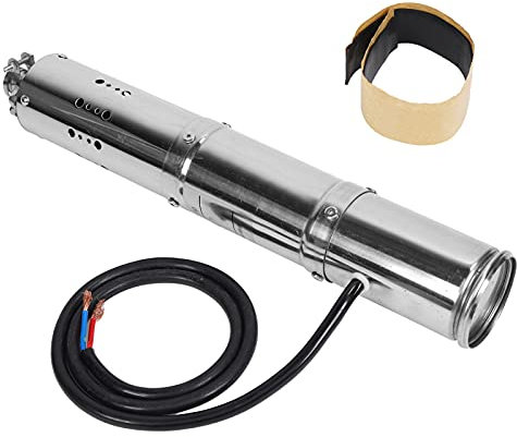 Bürstenlose Tauchpumpe, Tauchpumpe 12 V Solar-DC-Tiefbrunnenpumpen-Set, Bürstenlose Wasserpumpe mit Großem Durchfluss, Permanentmagnetisch, Elektrisch, Sumpfpumpen (S122T-30)