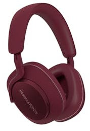 Bowers & Wilkins Px7 S2e Over-Ear-Kopfhörer mit Geräuschunterdrückung, kabellos, Qualcomm aptX™ Adaptive, Schnellladung, 30 Stunden Wiedergabe, sechs integrierte Mikrofone - Rubinrot