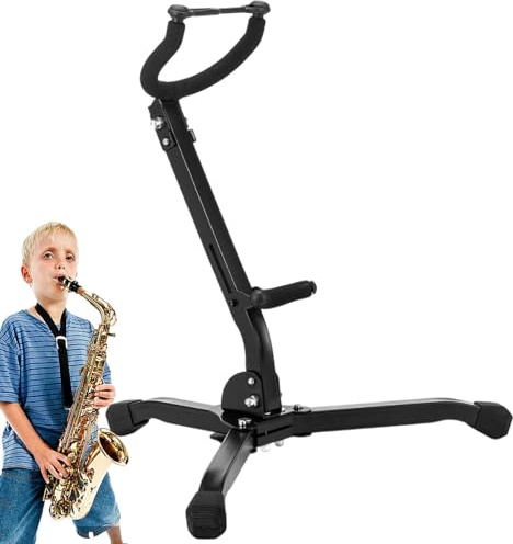 Acunny Altsaxophonständer, Saxophonständer für Altsaxophon - Alt-Tenor | Saxophonständer,Verstellbarer Saxophonständer mit Metalldreieckbasis für Saxophonliebhaber, Kinder, Kinder, Männer, Frauen