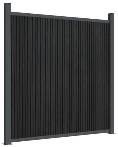 Begrenzungszaun Für Hunde Hühnerzaun Wühlmausgitter Teichzaun - Zaunelement WPC Grau 180x186 cm für Camping Höfe Bauernhof Parks