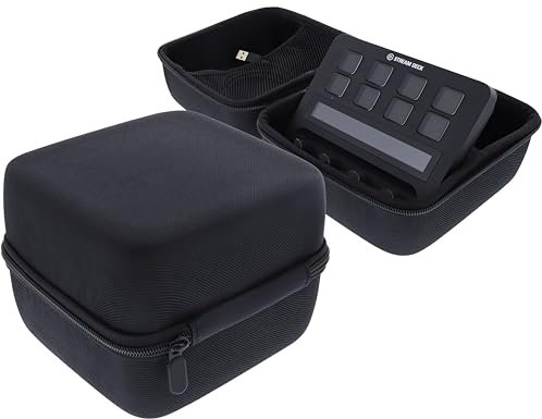 foto-kontor Bag compatible with Elgato Stream Deck + / XLR Protective Cover Carry Case - safe protection for on the go - black