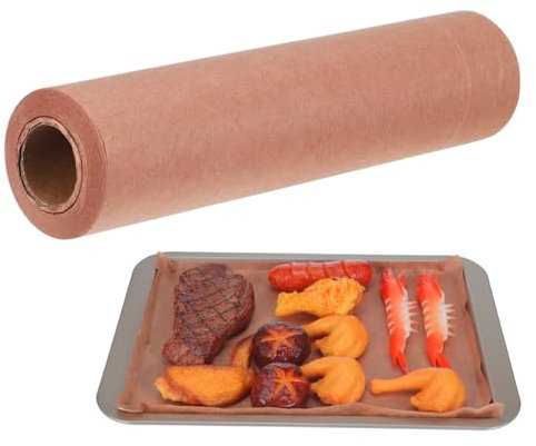 PHENOFICE 1 Roll Parchment Paper for Baking Air Fryer Accessories Greaseproof Butcher Paper Sheet Easy Cleanup for Outdoor Barbecue Pink