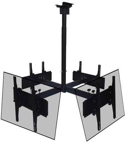 tv wall mount' Soporte de techo para TV de 4 lados - Soporte de pared para TV, para televisores de 32 a 65 pulgadas Marco giratorio de 360 ​​​​°, elevador telescópico para TV, soporte para 4 pantallas