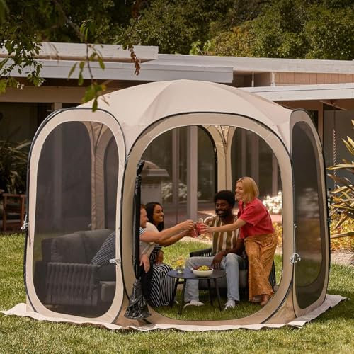 GWFBLID Camping Zelt Automatisches 4-6 Mann Personen Instant-Zelt Pop Up Kuppelzelt 4 Jahreszeiten Wasserdicht & Winddicht Campingzelt mit Tragetasche Ultraleichtes Zelt für Familien Camping