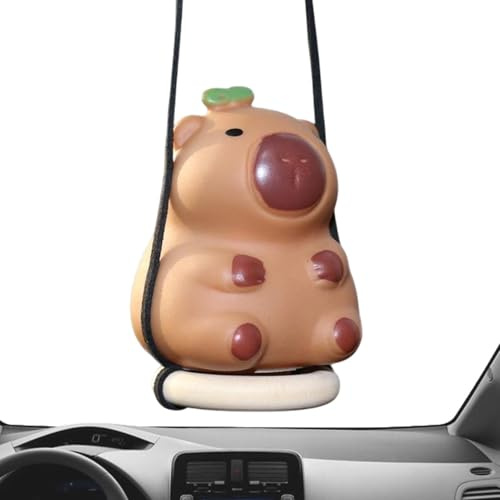 Rückwärtsanhänger Capybara | Capybara Auto Anhänger | Capybara niedliches Ornament für den Autospiegel | Ästhetischer Tieranhänger, Wohnaccessoires AUT