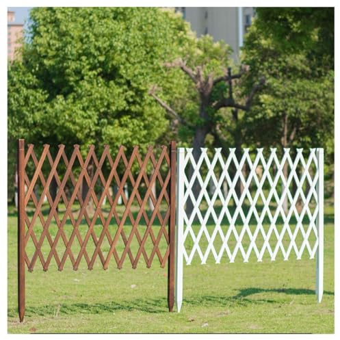 nYFzsNJjwzaun Garten 1 Stück Einziehbarer Zaun | Mobiler Zaun | Gärtner und Haustierbesitzer | Faltbares Design - Braun (Color:4)