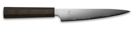 Yaxell Köttkniv Hana 15 cm – 3 lager rostfritt stål – mörkbrun pakka trähandtag