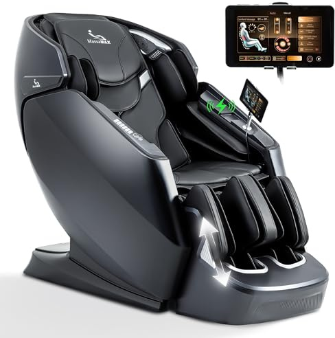MassaMAX A675 4D Full Body Massage Chair, 172° Flex-SL Track, Calf Kneading | Auto footrest, Yoga stretch, 22 modes, body scan, 172° zero gravity, wireless and USB charging, lumbar and calf heat comfort.