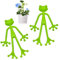 BRDXOOL Clip de sujeción para plantas de 2 piezas, diseño de rana dulce, soporte para plantas verdes, fijación y decoración de jardín en interiores y exteriores, grande