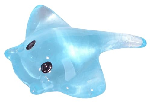 Mini manta - Figurine en résine colorée - Animaux marins - Statues miniatures pour table et étagère d'aquarium - Décoration créative et amusante - Animal et amoureux de la mer - Accessoire d'intérieur