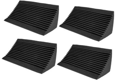 BESPORTBLE 4 Paneles Acústicos de Absorción, Banda Baja, para Esquinas de Pared, Reducción de Ruido, para Cine en Casa y Karaoke