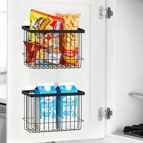 Holtrae 2 Piezas Almacenaje Cocina, Organizador de Armario de Cocina Autoadhesivo, Organizador de Cocina de Pared, Organizador de Artículos Pequeños Para Baño y Cocina