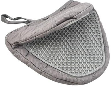 Qaonsciug Manique de cuisine en silicone - Petits gants de cuisine isolants - Clip à main - Support de bol - Facile à utiliser