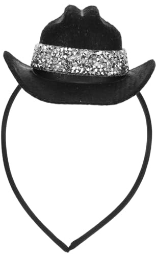 VICASKY Karneval Haarreif Mit Minizylinder, Kopfschmuck Mit Zylinderhut Mini Top Pailletten Zylinder Haarband Kopfschmuck Für Silvester Karneval Party Kostüm Zubehör